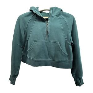 Lululemon Scuba Oversized Half-Zip Hoodie XS/S Green Jasper Teal LW3DM45
